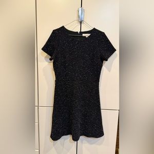 Loft women’s Multicolor size 6 tweed dress mostly black
